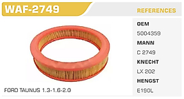 HAVA FİLTRESİ FORD TAUNUS 1.3-1.6-2.0