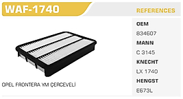 HAVA FİLTRESİ OPEL FRONTERA YM ÇERCEVELİ