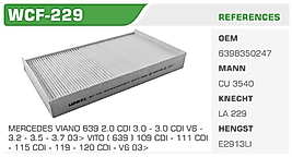 POLEN FİLTRESİ MERCEDES VIANO 639 2.0 CDI 3.0 - 3.0 CDI V6 -  3.2 - 3.5 - 3.7 03> VITO ( 639 ) 109 CDI - 111 CDI - 115 CDI - 119 - 120 CDI - V6 03>