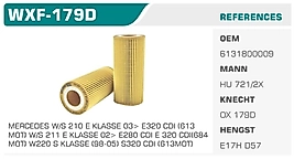 YAĞ FİLTRESİ MERCEDES W/S 210 E KLASSE 03> E320 CDI (613  MOT) W/S 211 E KLASSE 02> E280 CDI E 320 CDI(684  MOT) W220 S KLASSE (98-05) S320 CDI (613MOT)