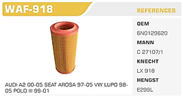 AUDI A2 (00-05) SEAT AROSA (97-05) LUPO (98-05) POLO III (99-01